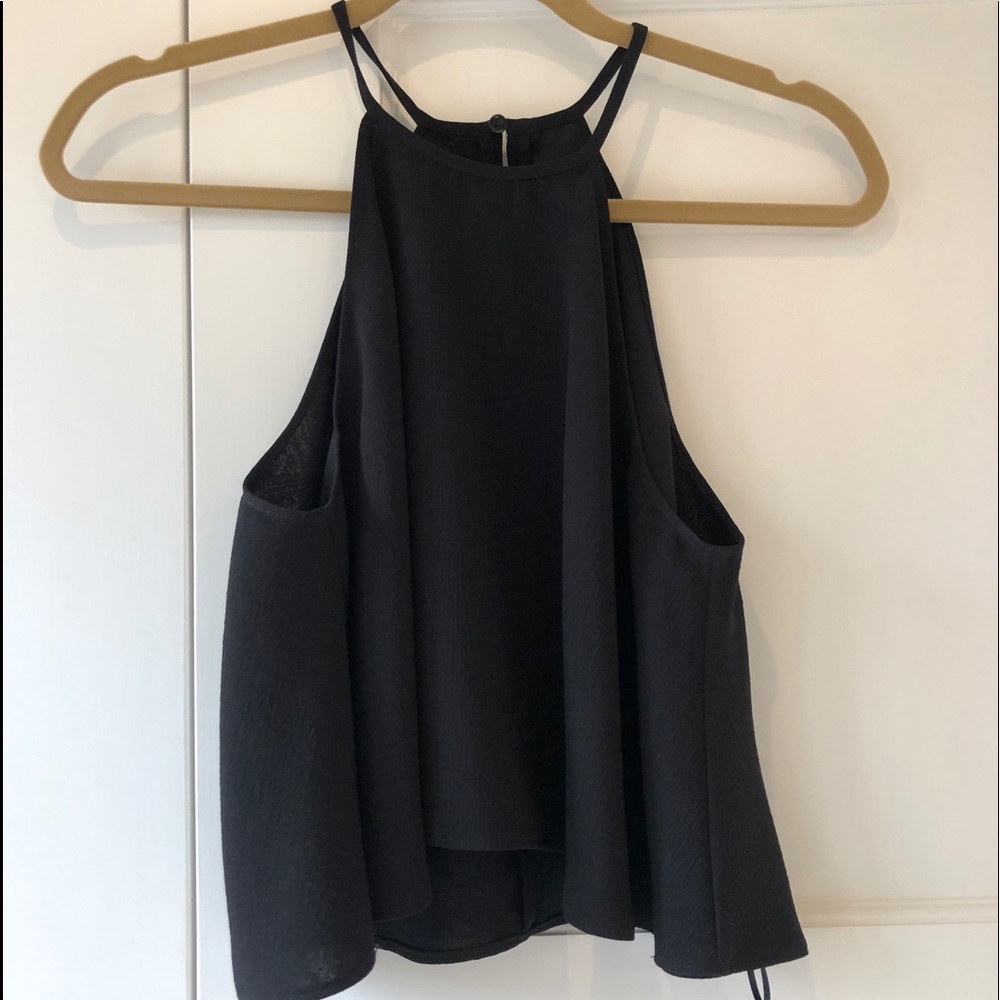 Kendall + Kylie black halter top